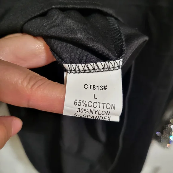 Women's Black Caviar Dress, Size L, Black & Silver - Picture 6 of 6